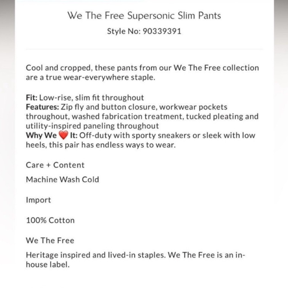 FREE PEOPLE x WE THE FREE SuperSonic Slim Cropped Brown Jeans Size 2 - Picture 12 of 12